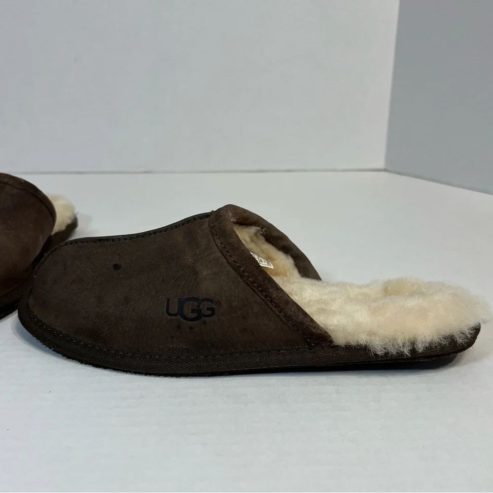 UGG Men's Scuff Suede‎ Slipper in Brown Suede Mens Size 8